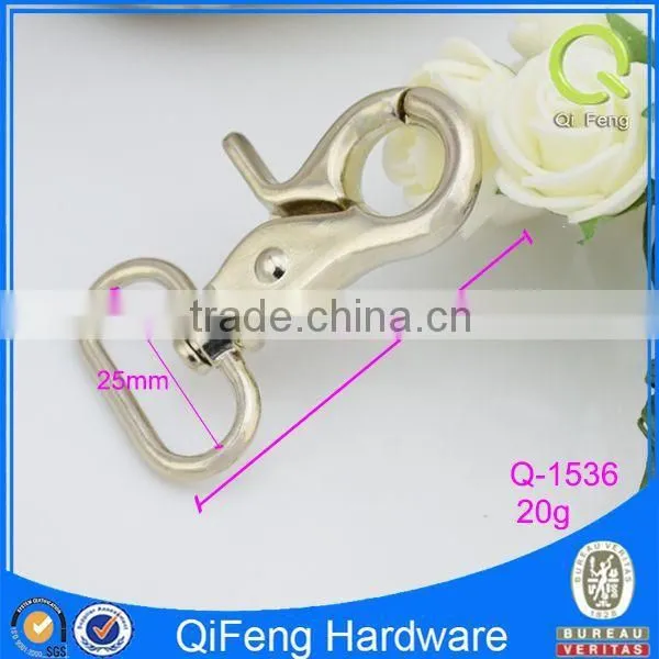 Q-1536 zinc alloy hook fancy tiny silver zipper hooks