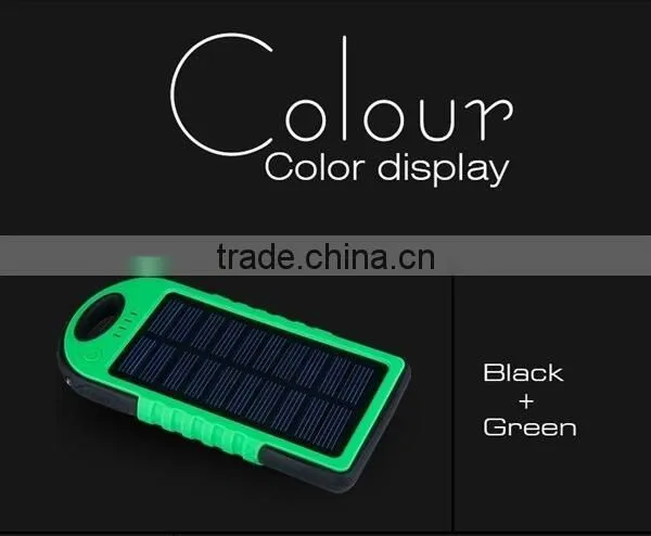 China hot sell product waterproof mobile phone solar power bank charger 8000mah