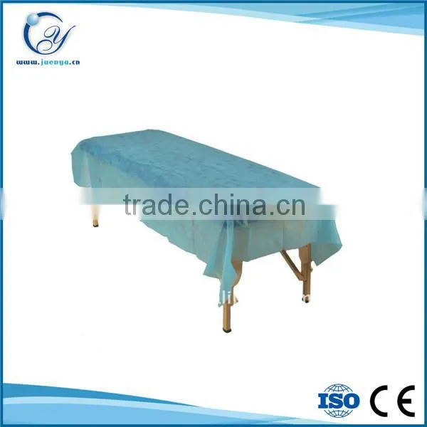 hotel hygiene blue disposable nonwoven bedsheet