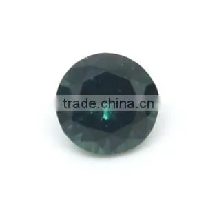 China low price Round green spinel synthetic gemstone