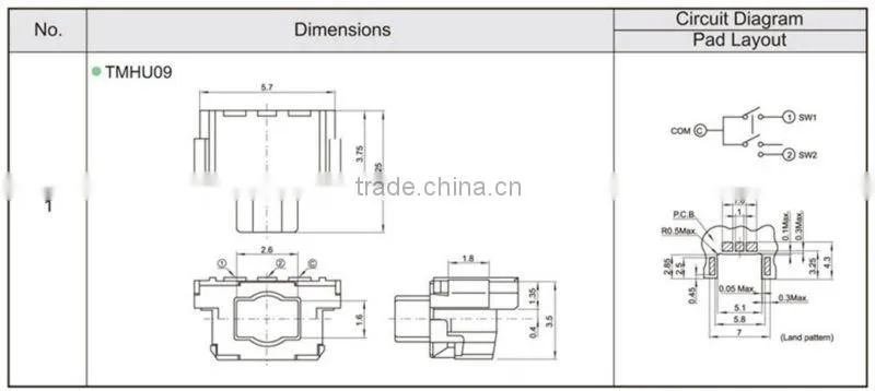 FTMHU09 5mm double action touch delay switch