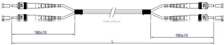 multimode ST fiber optic duplex patch cord