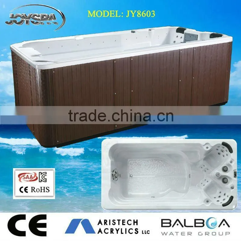 China wholesale glass window swimming pool with powerful jets (JY8603)