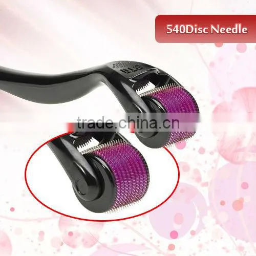 Most effective derma roller with 540 slender steel needles for home use