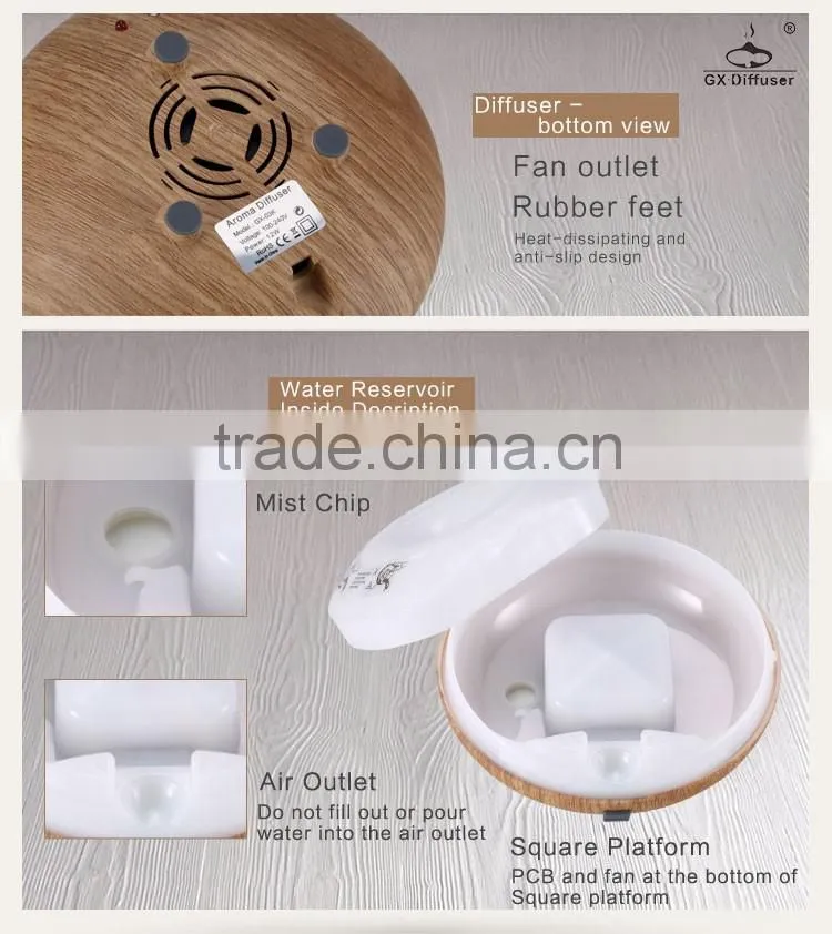 Wood ultrasonic Aroma Diffuser - Electric home humidifier air - aromatherapy oil diffuser