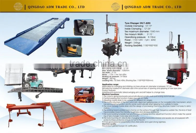 10 Ton Heavy Duty Adjustable Hydraulic Forklift container loading Ramp