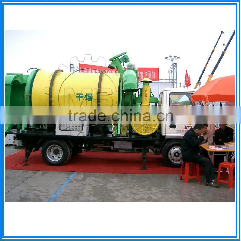 High output mobile grain drying machine