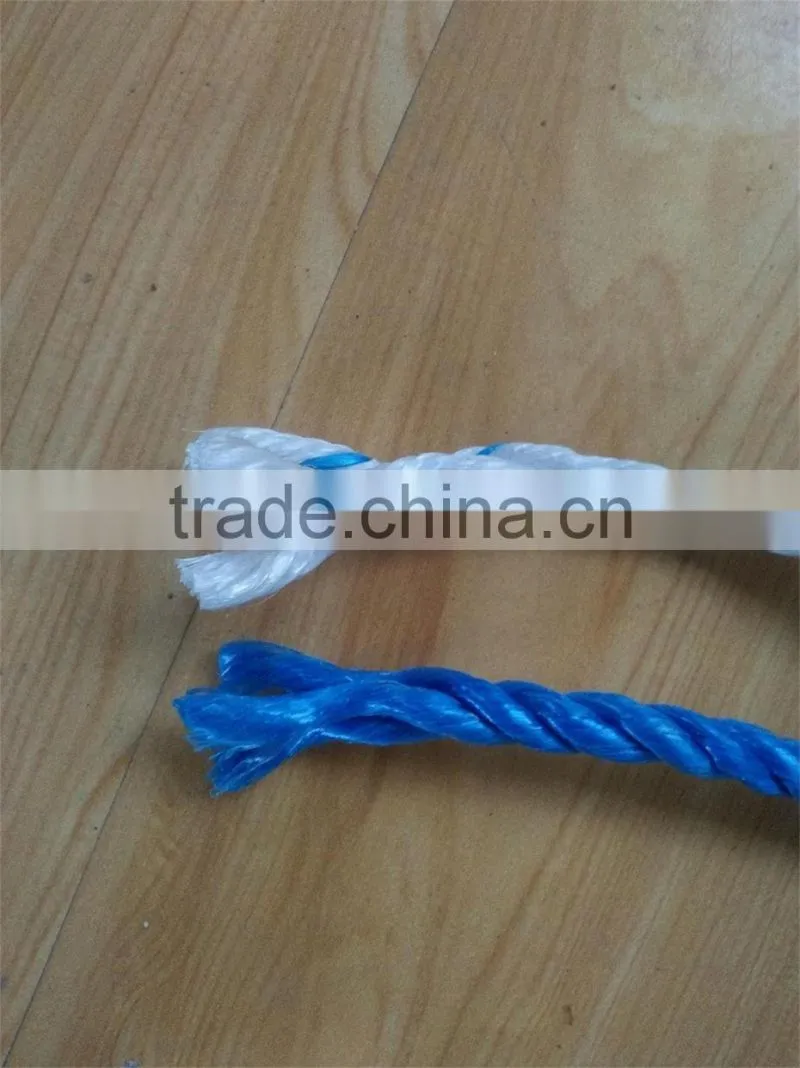 Twist type PP monofilament beige Danline rope 3 strand polypropylene rope polypropylene monofilament rope