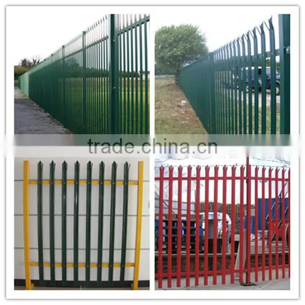 Polyester coated palisade fence