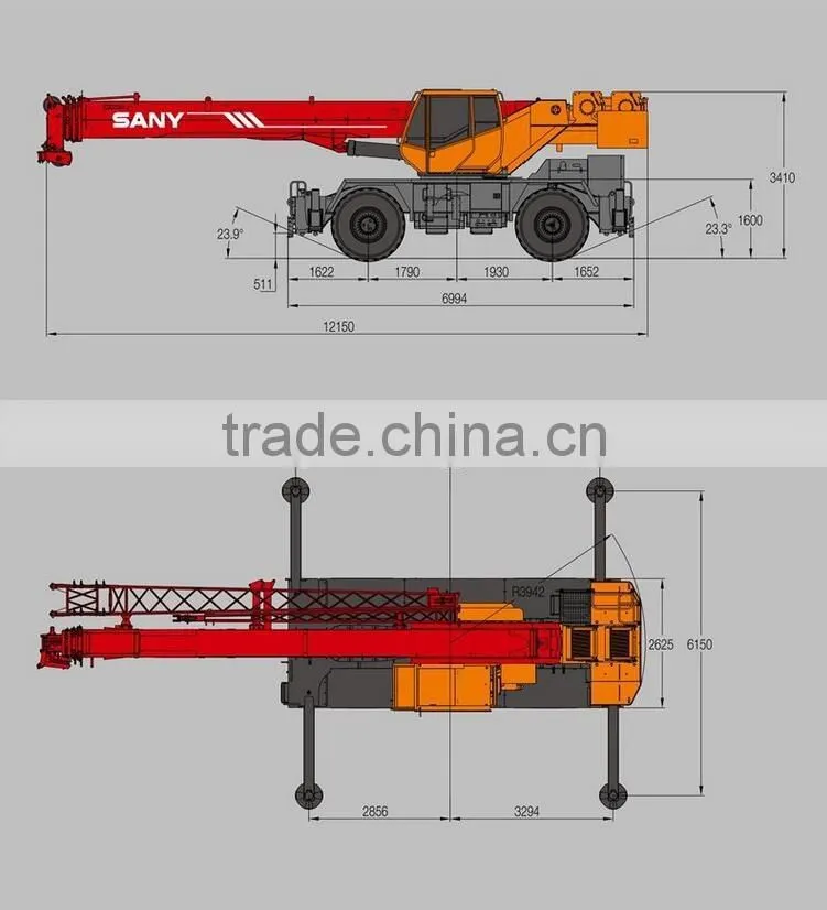 SANY Rough terrain rt crane 85 tons SRC885C