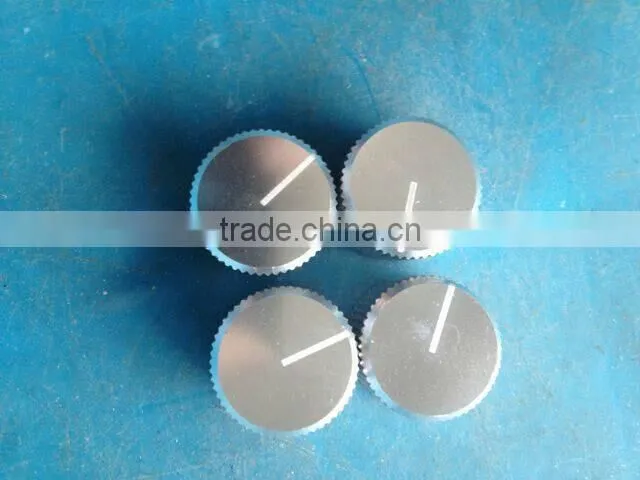 white index knurled aluminium knob, potentiometer knob, rotary switch knob