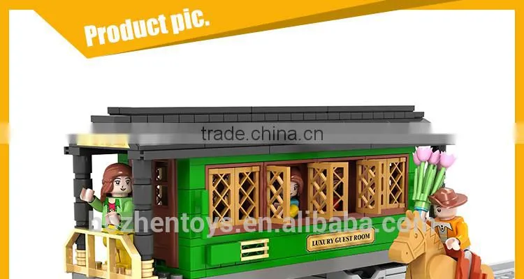 New products plastic funny blocks model track train building blocks toys for kids
