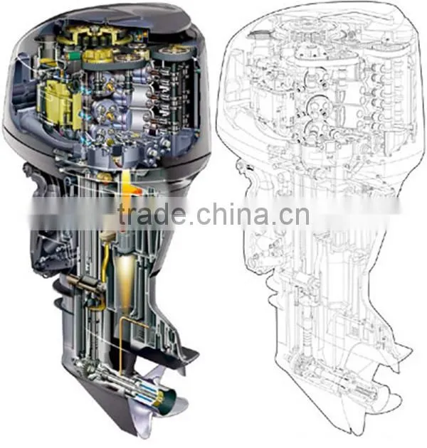 5hp- 40hp 4-stroke long/short shaft recoil/electric start 40hp gasoline outboard engine for boat