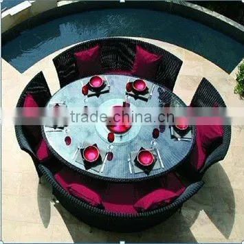 8 person round table dining set