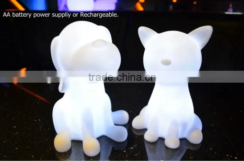 Battery operated LED color changing night light to be kids friend
