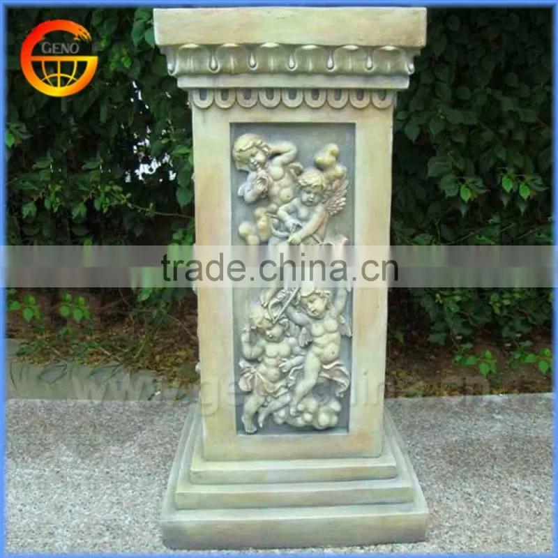 Stable fiberstone/ fiberglass flower pot stand column