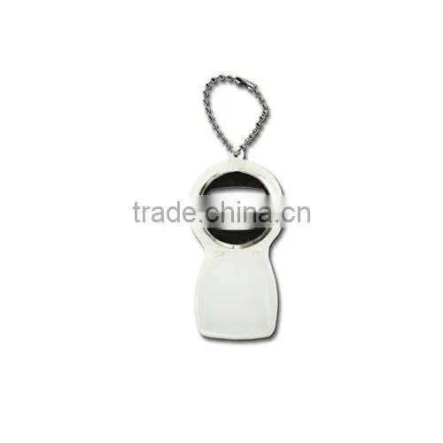 plastic bottle opener and keychain