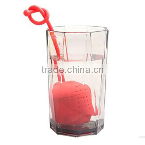 Durable Food Standard Strawberry Shape Silicone Tea Infuser Strainer