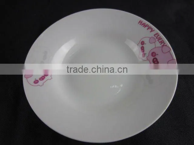 16 pcs dinnerware set with pig pattern decal