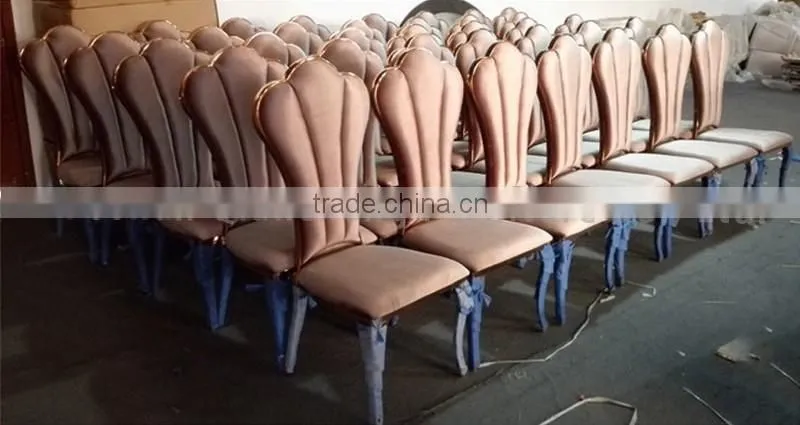 Metal frame lounge used leather dining chair