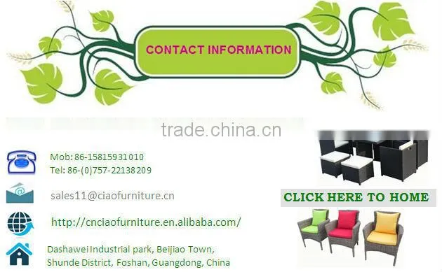 Latest design aluminum round wicker outdoor chair cushions