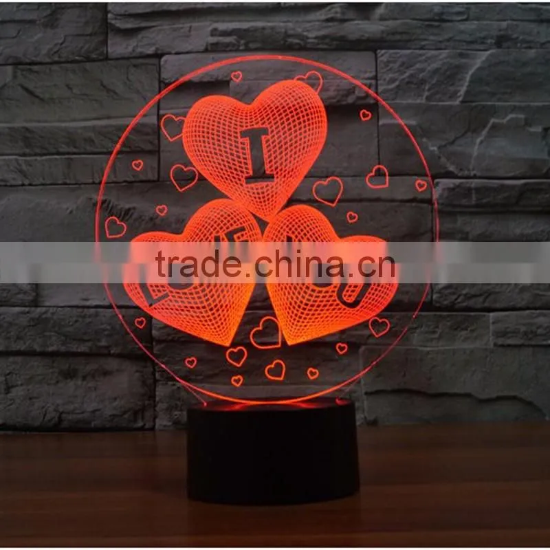 2017 Amazing fancy gift items night light acrylic 3d lamp led