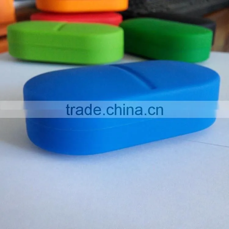 Eco-friendly silicone medical six-compartment pill cases/Medical food grade silicone pill cases