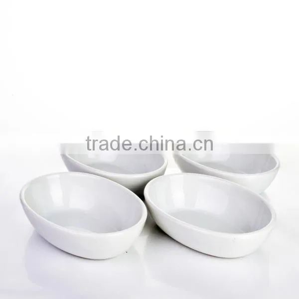 4 pcs of set white ceramic dinner pizza plates bulk packing