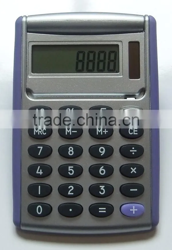 Plastic desktop electronic logo printed calculator with led light