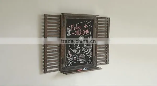Custom logo low moq shutter shape wooden window