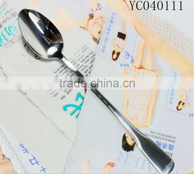 2014 new style Stainless table fork and spoon with plastic handle and low price
