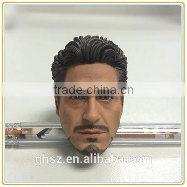 Amazing 1/6 iron -man hot toys downey jr. figure super head statuetee