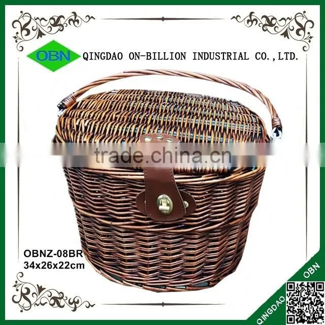 Trade assurance woven wicker bike front basket