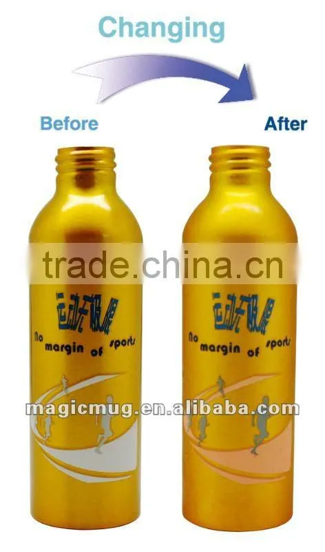 Cold color changing Aluminum Bottle Spiderman