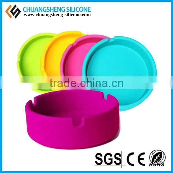 Men's cigratte silicone tray, table ashtray, smart candy color ash plate