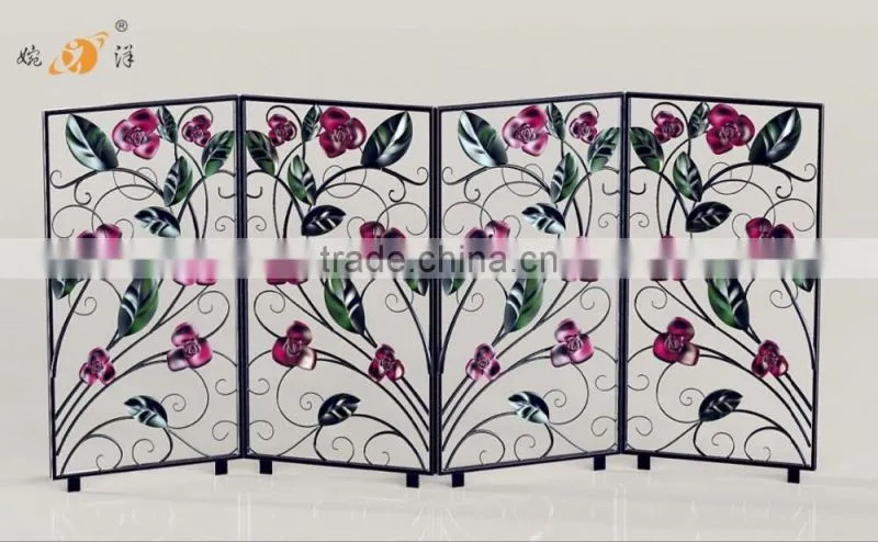 European restaurant bedroom carved hollow metal screen