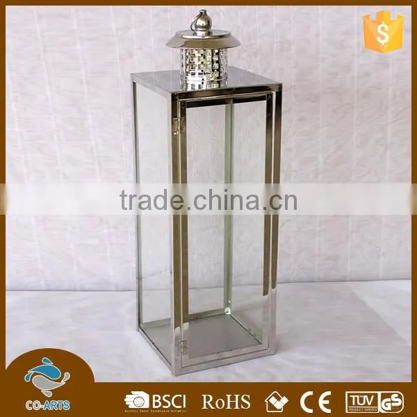 Cheap practical beautiful metal and glass lanterns
