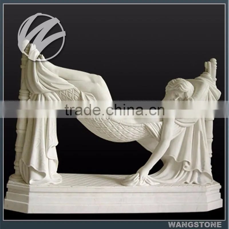 Naked sleeping lady hand-carving stone statue