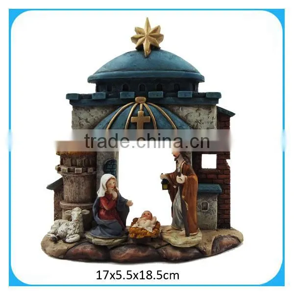 polyresin jesus nativity set manger