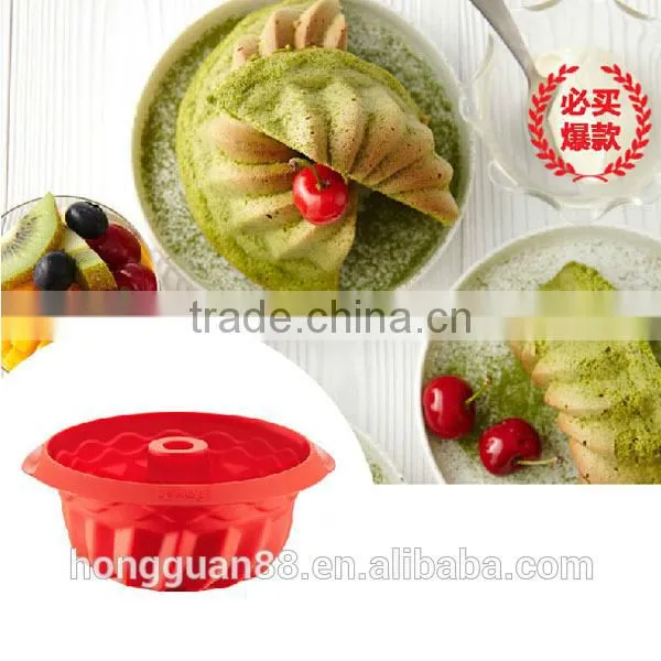 6 inch food grade roun shaped silicone cake mold