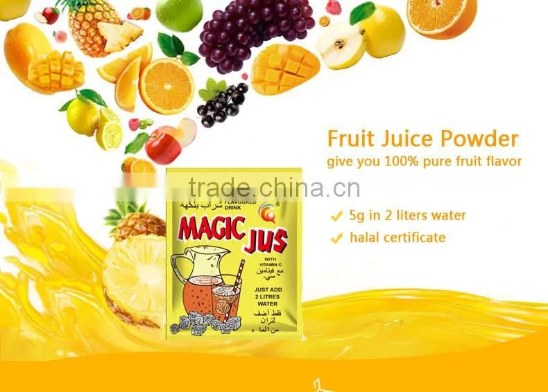 Instant orange flavoured drinks powder