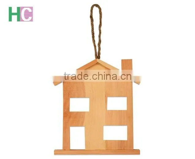 customized house sharped wooden key chains