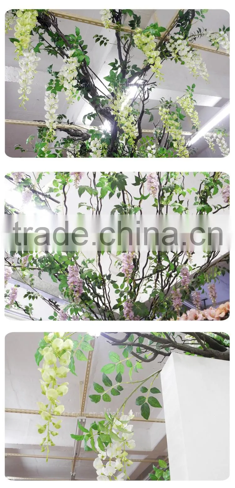 decorative artificial flower home handicraft silk wistaria wedding decoration centerpieces