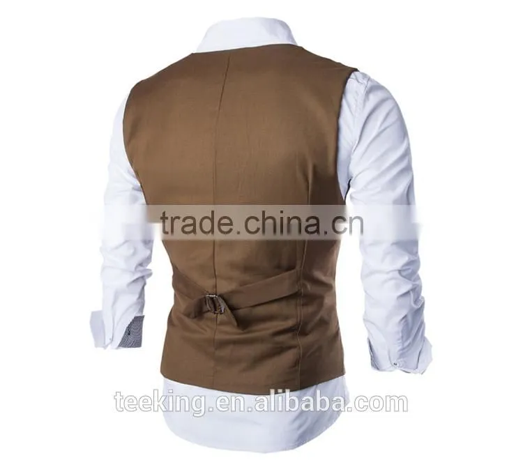 Korean slim single-breasted vest black suit vest waistcoat