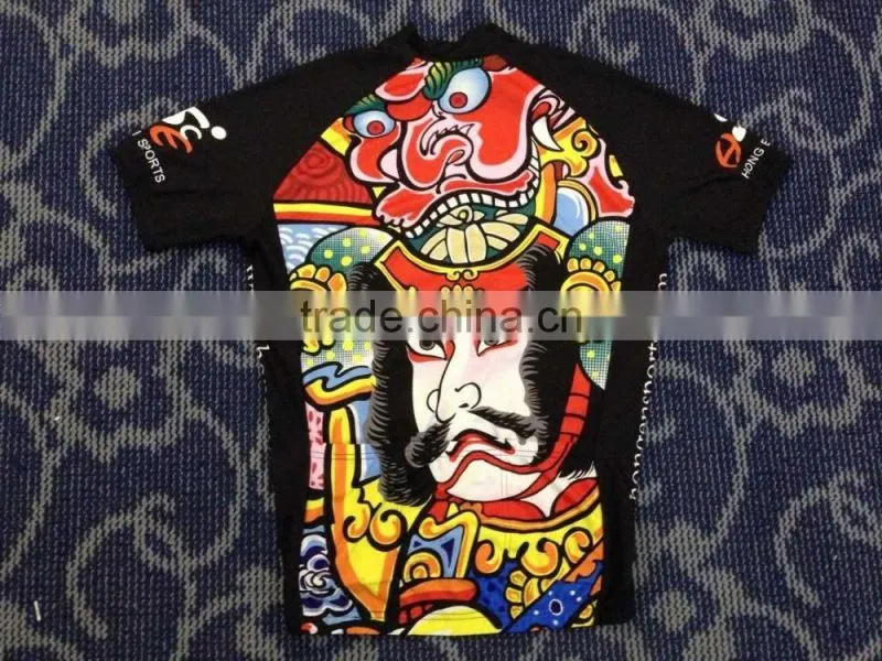 Hongen apparel red with white strip cycling clithing