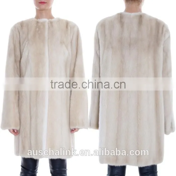 2016 winter women keep warm noble natural mink fur coat