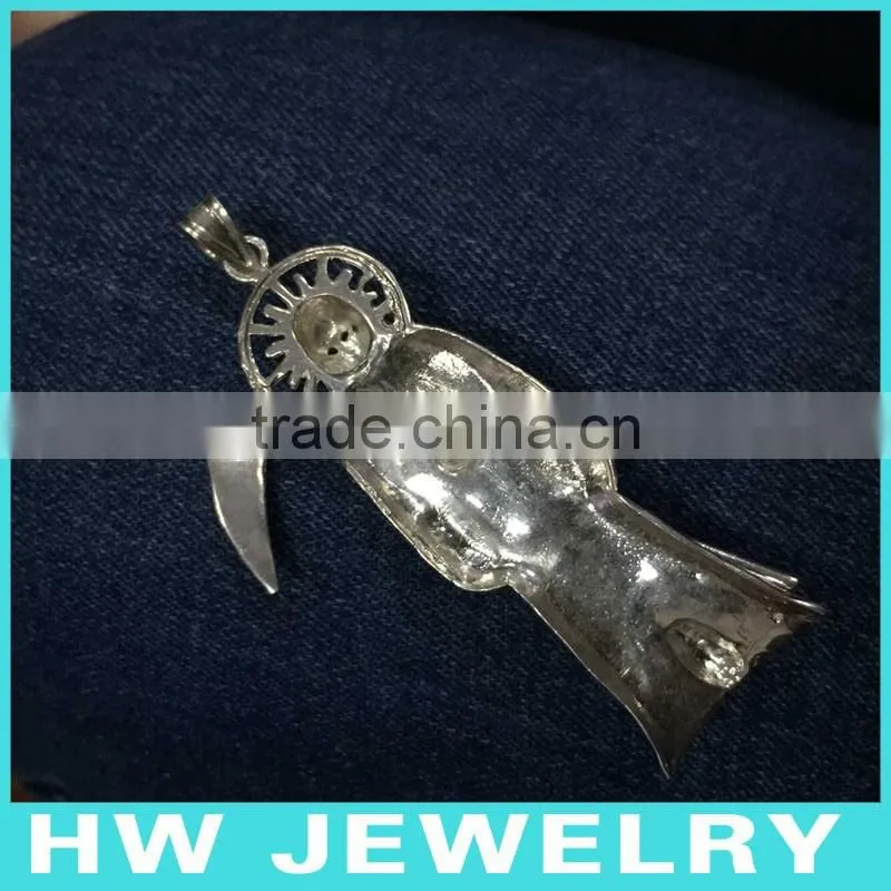 Final Destination, Death pendant. Sterling silver jewelr pendant.