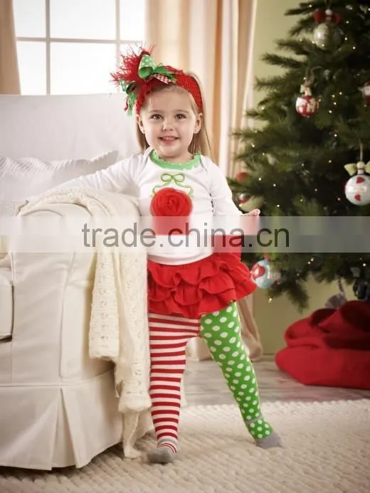 2015 kids beautiful model dress child clothing set for christmas day