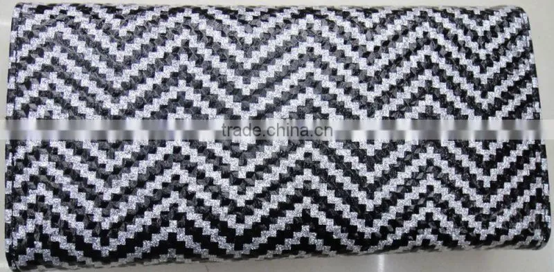 New hot Lady pu leather wave zigzag glitter hot wallet