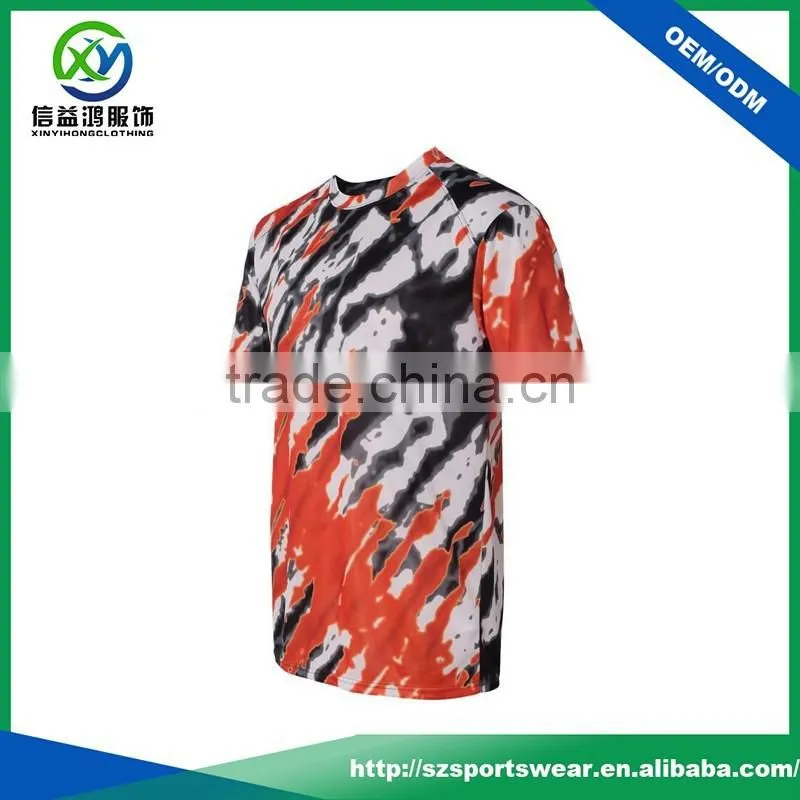 OEM graffiti printing plus size sport polyester sublimation men t shirt